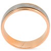 Pompeii3 Platinum & Rose Gold Two Tone 6MM Comfort Fit Polished Ring Mens Wedding Band - 2 of 4