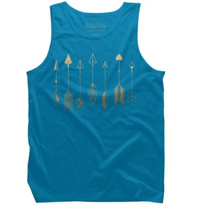 Men's Design By Humans Be Brave Little Arrow (gold) By staceyroman Tank Top