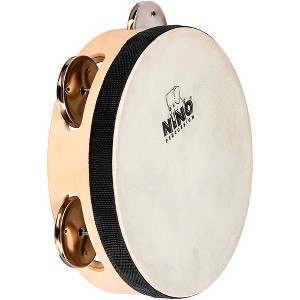 Nino Single Row Headed Wood Tambourine, Natural - 1 of 4