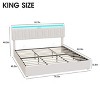 Lift Up Storage Bed Frame, Height Adjustable Storage Headboard with Charging Station - 3 of 4