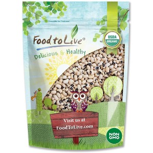 Organic Black-Eyed Peas - Raw Dried Cow Peas, Non-GMO, Bulk Beans, Product of the USA - by Food to Live - 1 of 4