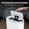 Aoibox Automatic Touchless Trash Can with Motion Sensor Lid, Slim Plastic Wastebasket for Bathroom, Office, RV, Bedroom, Living Room, White - 4 of 4