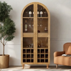 GlasFlength Decorative Storage Cabinets Modern Chic Organizer for Stylish Living Room Spaces - 1 of 4