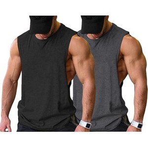 COOFANDY Men Workout Tank Top Gym Bodybuilding Sleeveless Muscle T Shirts Cut Off Shirts S-XXXL - 1 of 4