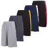 Mens Moisture Wicking Athletic Basketball & Gym Workout Shorts with Pockets Multipack, Up to 3XL, Pack of 5 - 2 of 4
