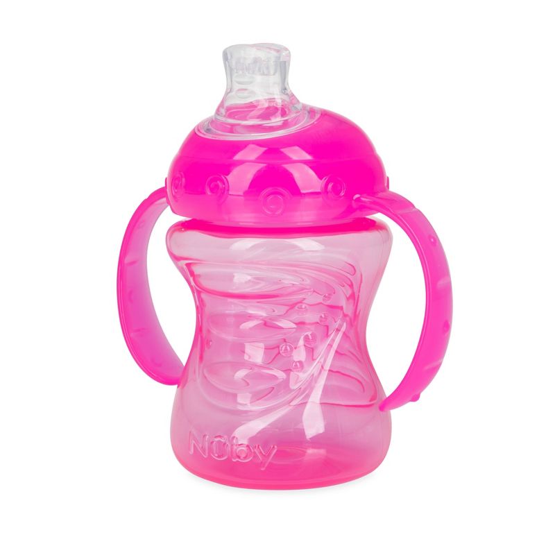 Nuby No Spill Super Spout Trainer Cup - Bright Pink - 8oz, 2 of 6