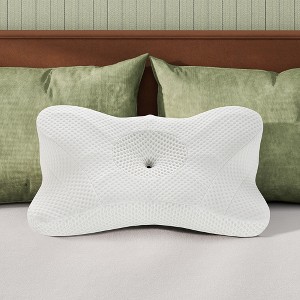 DOMETOUR Ergonomic Foam Neck Pillow, Neck Support, Neck Protection Good Sleep - 1 of 4
