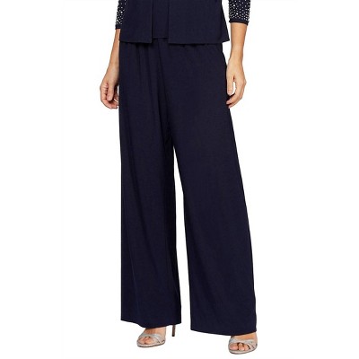 Women's Chiffon Straight Leg Pant - Alex Evenings