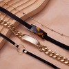 SOHI Women's Onyx Black The Josie Multi-Layer Necklace - 3 of 4