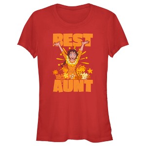 Juniors Womens Encanto Pepa Best Aunt Motto T-Shirt - 1 of 4