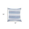 Set of Four 18" X 18"  Beach Chevron Cotton Zippered Pillow - 3 of 4