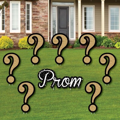 Big Dot of Happiness Promposal - Yard Sign & Outdoor Lawn Decorations - Prom Proposal Yard Signs - Set of 8