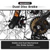 NAYSAYE Bicycles 26 Inch Mountain Bike 21 Speeds Mechanical Disc Brakes for Off Road, Orange, 71"*25"*39.3" - 4 of 4