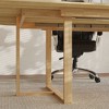 FUFU&GAGA Modern Expandable Light Wood Office Desk with Sleek Design and Ample Workspace - 4 of 4