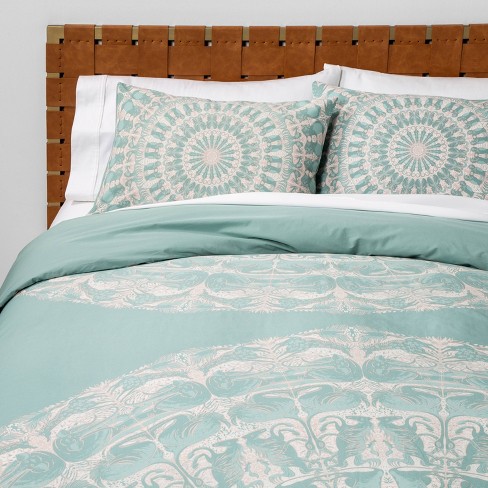 Animal Medallion Duvet Cover Pillow Sham Set Blue Opalhouse