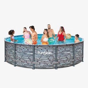 Funsicle 14 ft Oasis Designer Pool - Stone Slate - 1 of 4