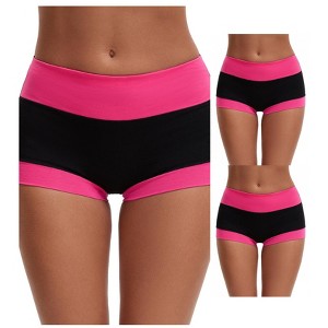 INSPIRE CHIC Women's High Waisted Loose Classic Full Coverage Briefs Breathable Cotton Ladies Panties 3 Packs - 1 of 4