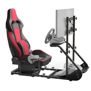 APRILSOUL Enhanced and stable racing wheel cockpit, compatible with Fanatec, PXN, Thrustmaster, Logitech adjustable driving simulators - 1 of 4