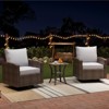 TROPOW 3-Piece Patio Furniture Set, Outdoor Wicker Rattan Chairs with Side Table, Outside Bistro Set with Removable Cushions - 3 of 4