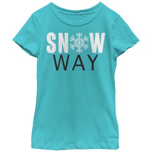 Girl's Lost Gods Christmas Snow Way T-Shirt - 1 of 3