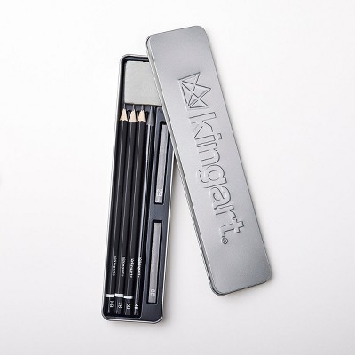 KINGART Sketch & Draw Tin Set, 8 pc