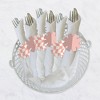 Big Dot of Happiness Pink Checkered Party - Paper Napkin Holder - Napkin Rings - Set of 24 - 3 of 4