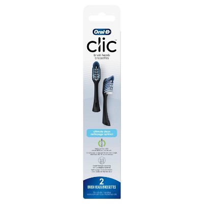 Oral-B Clic Toothbrush Ultimate Clean Replacement Brush Heads Black - 2ct