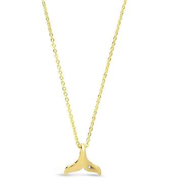 SHINE by Sterling Forever Sterling Silver Whale Tail Pendant Necklace