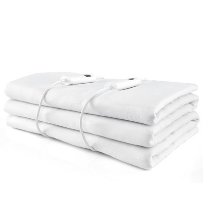 Tangkula 80" x 78" Heated Mattress Pad King Size Machine Washable Electric Bed Warmer
