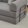 Kumasinova Convertible Sofa Bed,Corduroy Sleeper Couch with 2 Pillows,Modular 3-Seater Sofa Futon Couch for Living Room,Office,Apartment - 4 of 4
