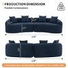 Modular Sleeper Sectional Sofa,Luxurious 4-Seater with Wood Grain Chenille Fabric for Living Room - The Pop Home - 3 of 4