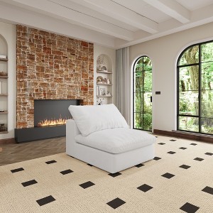 1 Piece Sofa Middle Seater，Filled With Down - 1 of 3