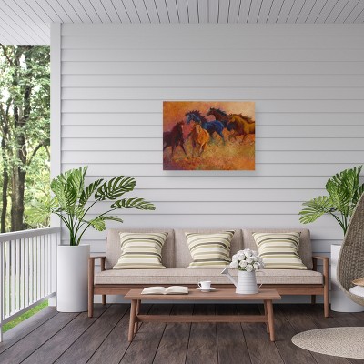Marion Rose Free Range Horses 14x19 All-Weather Canvas Wall Art