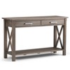 NicBex Crisscross Design Narrow Console Table with Storage,Entryway Table with 2 Drawers & Bottom Shelf,Foyer Table for Hallway,Living Room - 2 of 4