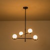 C Cattleya 4-Light Black Sputnik Chandelier with White Opal Glass, Adjustable height and G9 bulb included - 3 of 4