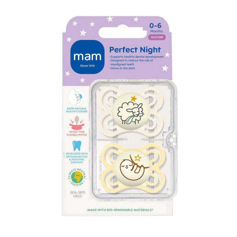 MAM Perfect Night Pacifier 2ct - 0-6 Months, 3 of 11
