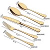 Aoibox 20-Piece Gold Flatware Set, Stainless Steel Cutlery Kitchen Utensil Set, Tableware Service for 4, Elegant Dining Experience - 3 of 4