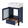 NicBex Bathroom Storage Cabinet with Sink, Bathroom Vanity, 1 Spacious Drawer and 1 Glass Cabinet Door for Bathroom - 2 of 4