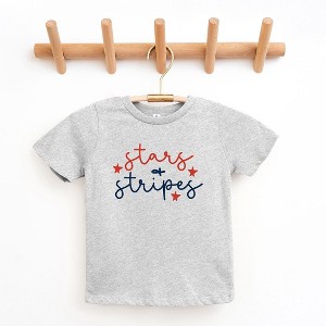 The Juniper Shop Patriotic Stars And Stripes Cursive Toddler Short Sleeve Tee - 1 of 2