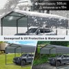 Gulches Outdoor Carport 10x15ft Heavy Duty Canopy with Galvanized Steel Roof and Frame, Large Metal Garage for Driveway Car or Truck, 302 lbs - 3 of 4