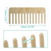 Unique Bargains Anti-Static Hair Comb Wide Tooth for Thick Curly Hair Hair Care Detangling Comb For Wet and Dry Dark 2.5mm Thick Beige 2 Pcs - 4 of 4