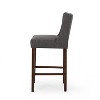 PAGED 30.5" High Seat Bar Stools Set of 2, Modern Upholstered Counter Height Bar Chair with Back, Metal Legs for Bar, Kitchen, Dining Room - 3 of 4