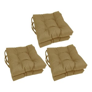 Blazing Needles, 16-inch Spun Polyester Solid Outdoor Square Tufted Chair Cushions (Set of 6) - 1 of 1