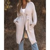 Women's Front Tie Long Sleeve Cardigan - LOVESTITCH - 4 of 4