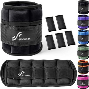Sportneer Adjustable Ankle Weights for Men & Women 3 5 8 10 13 LBS Weighted Leg Strength Training for Yoga Aerobics Gym - 1 of 4