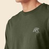 Dalix UFO Embroidered Cotton Classic Fit Long Sleeve Crewneck Tee Shirt Mens - 4 of 4
