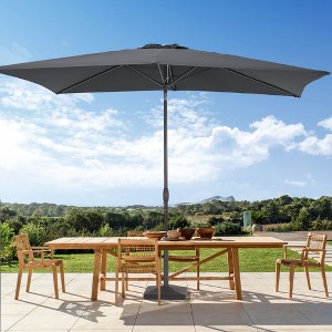 Sonkuki 6×9FT Rectangular Outdoor Patio Umbrella w/Push Button Tilt and Crank Handle, Sun-Protective - 1 of 4