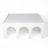 Alilang 36.00 Inch Modern White Open Shelf Unit with Curved Side Design and 4-Tier Storage - White - 4 of 4