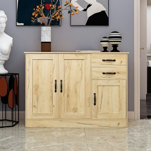 VYNXARIA Modern Oak Buffet Sideboard with 2 Doors & 2 Drawers - Stylish Storage Solution - 1 of 4