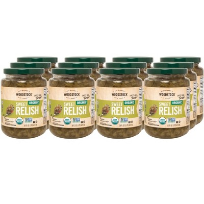 Woodstock Foods Organic Sweet Relish - Case of 12/16 oz
